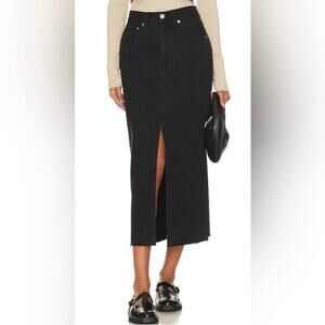 Evereve NWT Pistola Alice Black High-Rise Midi Skirt - size 25